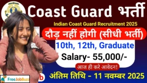 Indian Coast Guard Bharti 2025 for all Male and Female