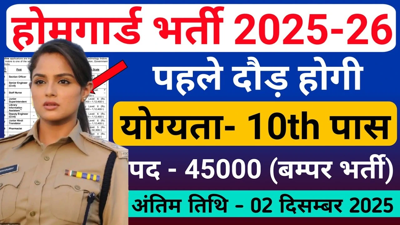 Home Guard Bharti 2025 for 10th Pass Male & Female