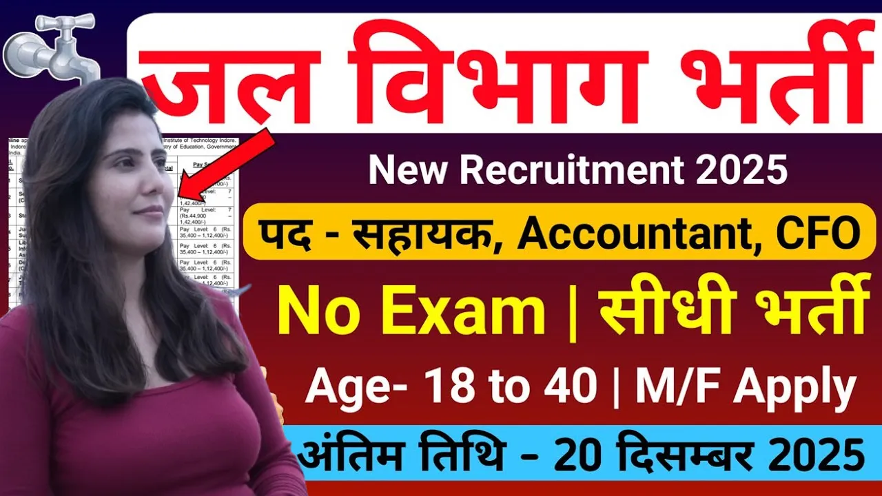 Jal Vibhag Bharti 2026 for Graduate without Exam