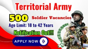 Territorial Army Soldier Bharti 2026 for 8th 10th 12th Pass
