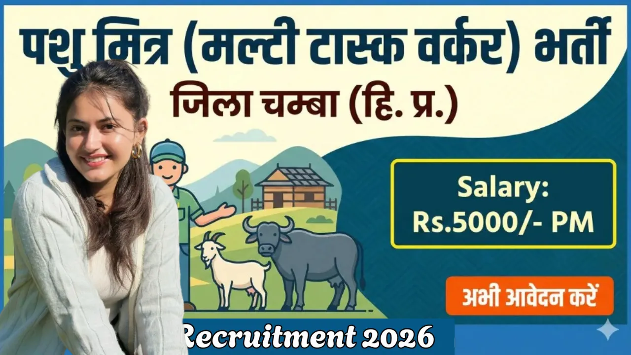 Himachal Pashu Mitra Bharti 2026 in Chamba for 10th, 12th Pass