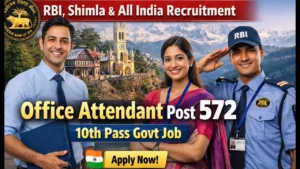 RBI Office Attendant 2026 – 572 Posts for 10th Pass Candidates