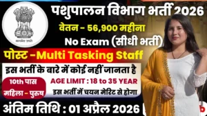 Pashupalan Vibhag Bharti 2026 for MTS Posts for 10th Pass