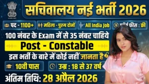 Sachiwalya Constable Recruitment 2026 for 10th 12th Pass