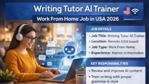 Writing Tutor AI Trainer Work From Home Job in USA 2026