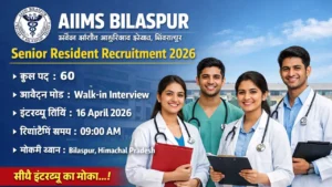 AIIMS Bilaspur Senior Resident Recruitment 2026 for 60 Posts