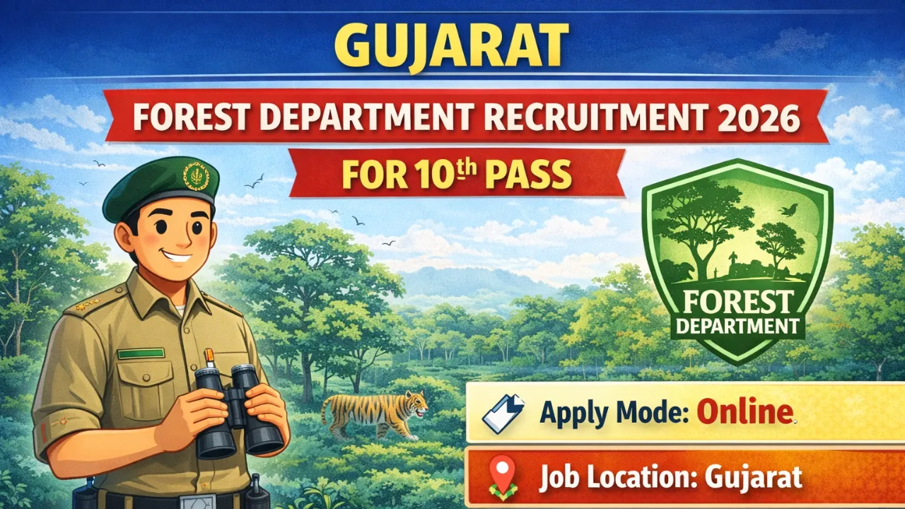 Gujarat Forest Department Recruitment 2026 for 10th Pass
