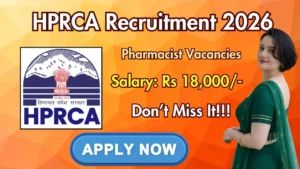 HPRCA Hamirpur Recruitment 2026 for 41 Pharmacist Posts