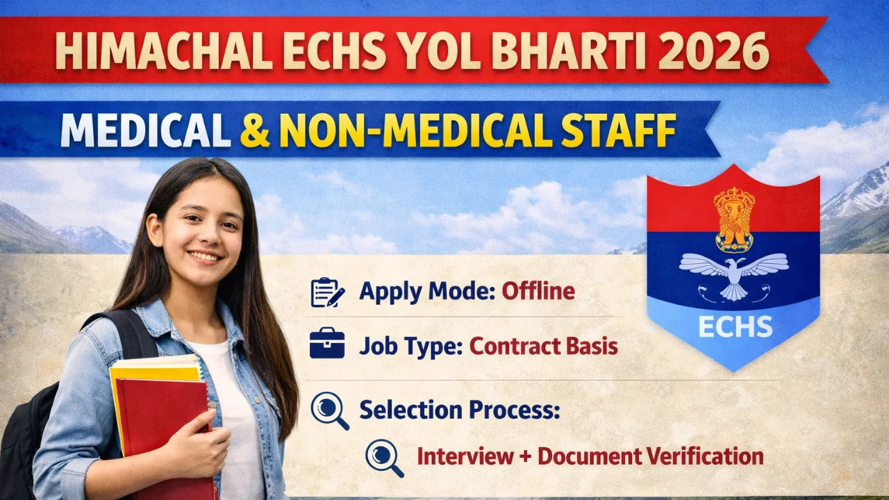 Himachal ECHS Yol Bharti 2026 for Medical and Non-Medical Staff