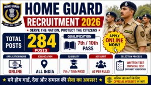 Home Guard Recruitment 2026 for 284 Posts for 10th Pass