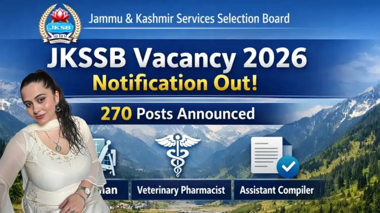 JKSSB Recruitment 2026 for 270 Posts for 12th Pass