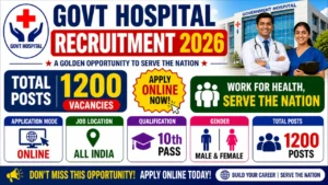 Govt Hospital Recruitment 2026 for 1200 Posts