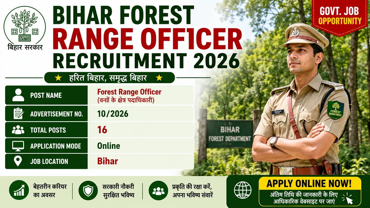 Bihar Forest Range Officer Recruitment 2026 for 16 Post