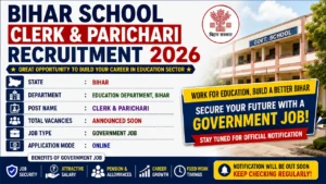 Bihar School Clerk & Parichari Recruitment 2026