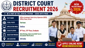 District Court Recruitment 2026 for Office Assistant, DEO, Peon & Driver