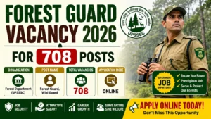 Forest Guard Recruitment 2026 for 708 Post for 10th Pass