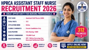 HPRCA Assistant Staff Nurse Recruitment 2026 for 312 Posts