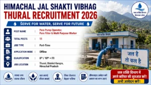 Himachal Jal Shakti Vibhag Thural Recruitment 2026 for 11 Posts