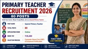 Primary Teacher Recruitment 2026 for 80 Posts